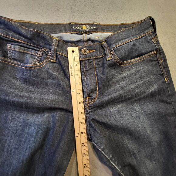 Lucky Brand Womens 12 Jeans Boot Cut Sweet N Low Blue Denim Stretch Distressed - Picture 8 of 12